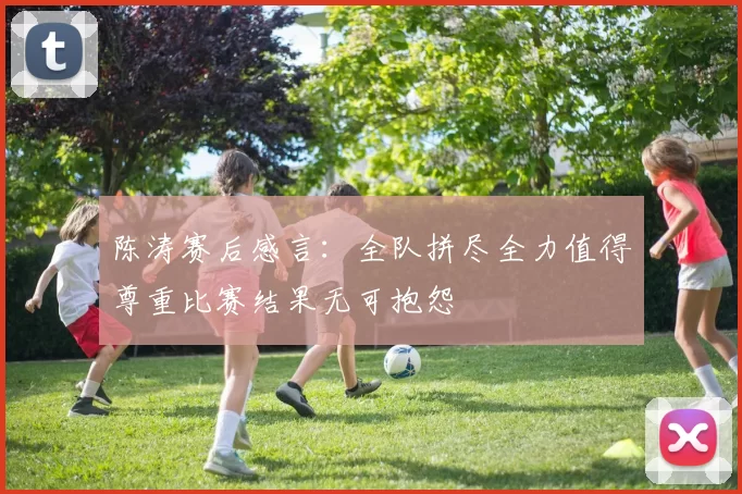 陈涛赛后感言：全队拼尽全力值得尊重比赛结果无可抱怨