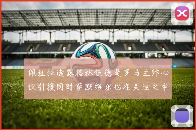 佩杜拉透露格林伍德是罗马主帅心仪引援同时萨默维尔也在关注之中